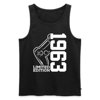 LIMITED EDITION 1963 GAMING 63RD BIRTHDAY - Men's Premium Organic Tank Top - black - Front - Michal (187cm)