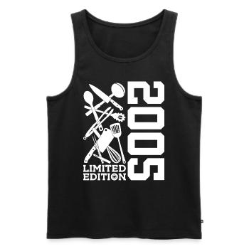LIMITED EDITION 2005 COOKING 21ST BIRTHDAY CHEF - Men's Premium Organic Tank Top - black - Front - Michal (187cm)