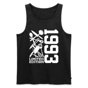 LIMITED EDITION 1993 COOKING 33RD BIRTHDAY CHEF - Men's Premium Organic Tank Top - black - Front - Michal (187cm)