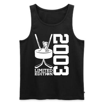 LIMITED EDITION 2003 EISHOCKEY 23. GEBURTSTAG - Men's Premium Organic Tank Top - black - Front - Michal (187cm)