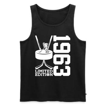 LIMITED EDITION 1963 EISHOCKEY 63. GEBURTSTAG - Men's Premium Organic Tank Top - black - Front - Michal (187cm)
