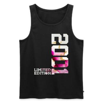 25TH BIRTHDAY 25 YEARS LIMITED EDITION 2001 - Men's Premium Organic Tank Top - black - Front - Michal (187cm)