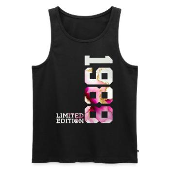 38TH BIRTHDAY 38 YEARS LIMITED EDITION 1988 - Men's Premium Organic Tank Top - black - Front - Michal (187cm)
