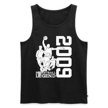 BASKETBALL LEGEND 2009 BASKETBALL 17TH BIRTHDAY - Men's Premium Organic Tank Top - black - Front - Michal (187cm)