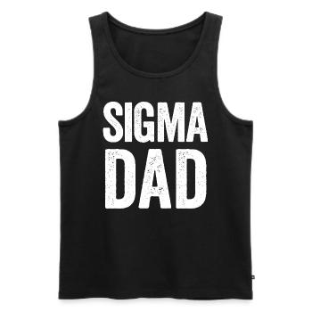 Sigma Papa - Männer Premium Bio Tank Top - Schwarz - Vorne - Michal (187cm)