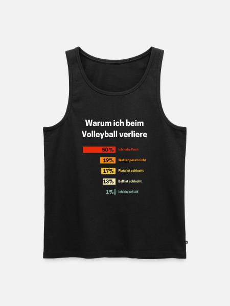 Warum ich beim Volleyball verliere Volleyball - Männer Premium Bio Tank Top - Schwarz