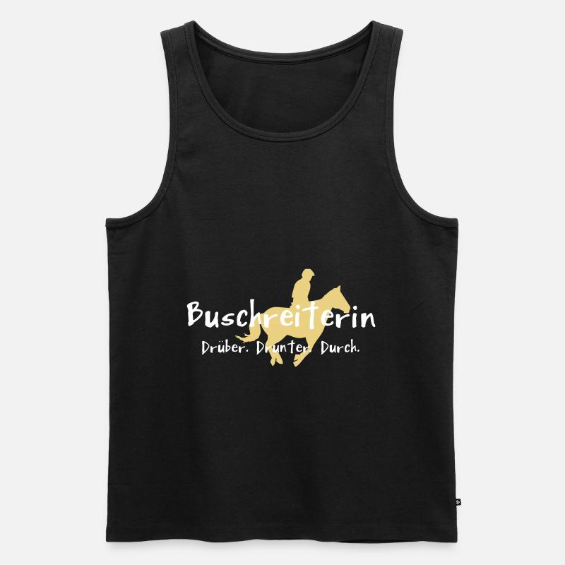 Buschreiterin - Männer Premium Bio Tank Top - Schwarz