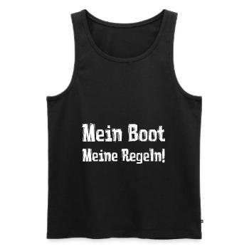 My boat My rules! - Men's Premium Organic Tank Top - black - Front - AI Model Male 178 light (178cm)