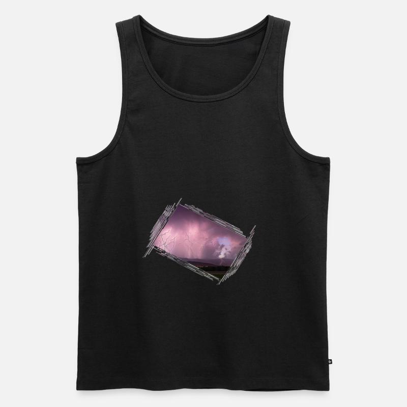 Gewitter - Männer Premium Bio Tank Top - Schwarz