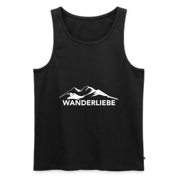 Wanderliebe - (10) - Männer Premium Bio Tank Top - Schwarz - Vorne - Michal (187cm)