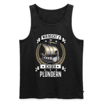 Wikingerschiff Wikinger skandinavien germanen - Männer Premium Bio Tank Top - Schwarz - Vorne - Michal (187cm)
