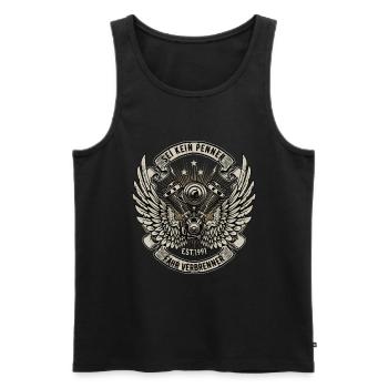 Sei kein Penner Fahr verbrenner Auto V8 Motor V6 - Männer Premium Bio Tank Top - Schwarz - Vorne - Michal (187cm)