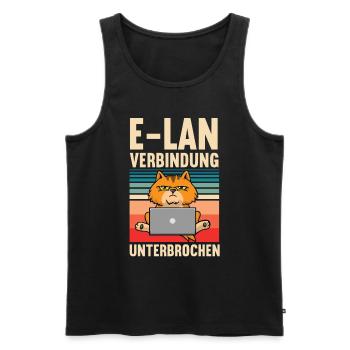 E-Lan Katze Katzen Katzenliebhaber lustige Katze - Männer Premium Bio Tank Top - Schwarz - Vorne - AI Model Male 178 light (178cm)