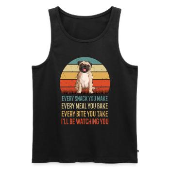 Every Snack You Make Mops Möpse Mopsbesitzer - Männer Premium Bio Tank Top - Schwarz - Vorne - AI Model Male 178 light (178cm)