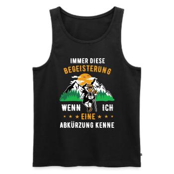 Immer diese Begeisterung Wandern Wanderer Berge - Männer Premium Bio Tank Top - Schwarz - Vorne - Michal (187cm)