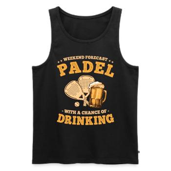 Padel und Bier Lustige Sätze Paddel-Tennis - Männer Premium Bio Tank Top - Schwarz - Vorne - AI Model Male 178 light (178cm)