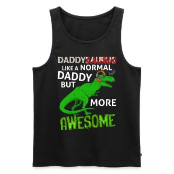 daddysaurus Der beste geniale Dinosaurier Papa - Männer Premium Bio Tank Top - Schwarz - Vorne - AI Model Male 178 light (178cm)