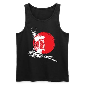 Samurai Warrior Japan Anime Fan - Männer Premium Bio Tank Top - Schwarz - Vorne - AI Model Male 178 light (178cm)