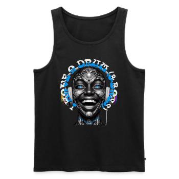 I HAVE A DRUM (&BASS) - Cool Woman with Headphones - Men's Premium Organic Tank Top - black - Front - Michal (187cm)