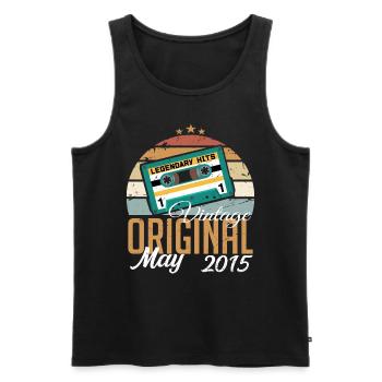 Mai 2015 Geburtstagsgeschenk 2015 Mai - 2015 Mai - Männer Premium Bio Tank Top - Schwarz - Vorne - Michal (187cm)