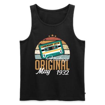 Mai 1932 Geburtstagsgeschenk 1932 Mai - 1932 Mai - Männer Premium Bio Tank Top - Schwarz - Vorne - Michal (187cm)
