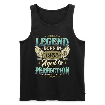 Legend 1955 Born Vintage Cadeau d’anniversaire - Débardeur bio Premium Homme - noir - Devant - Michal (187cm)
