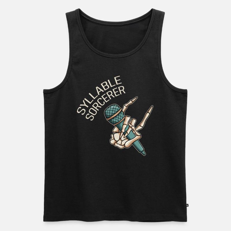 Silbenzauberer Poetry Slam - Männer Premium Bio Tank Top - Schwarz