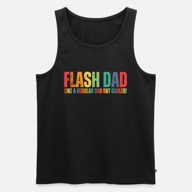 Bouldering Flash Papa Boulderer - Männer Premium Bio Tank Top - Schwarz