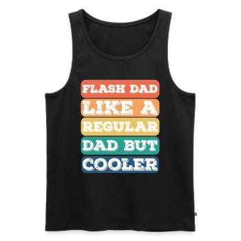 Bloc Flash Papa Boulderer - Débardeur bio Premium Homme - noir - Devant - AI Model Male 178 light (178cm)