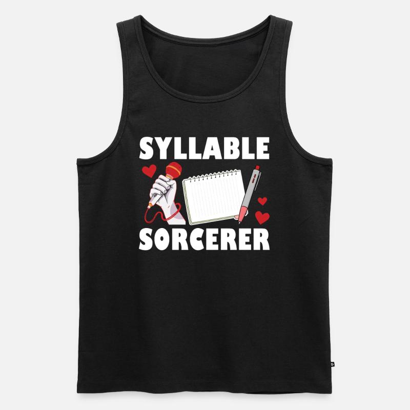 Silbenzauberer Poetry Slam - Männer Premium Bio Tank Top - Schwarz