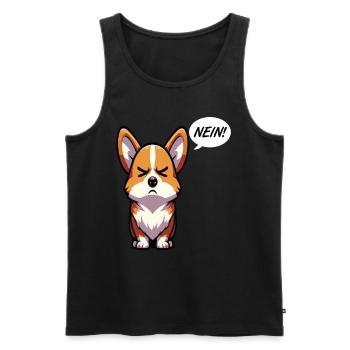Nein Corgi Corgis Welsh Corgi Corgibesitzer Corgis - Männer Premium Bio Tank Top - Schwarz - Vorne - Michal (187cm)