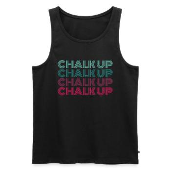 Boulderer Chalk Up Bouldern - Männer Premium Bio Tank Top - Schwarz - Vorne - AI Model Male 178 light (178cm)