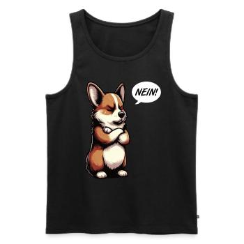 Nein Corgi Corgis Welsh Corgi Corgibesitzer Corgis - Männer Premium Bio Tank Top - Schwarz - Vorne - Michal (187cm)