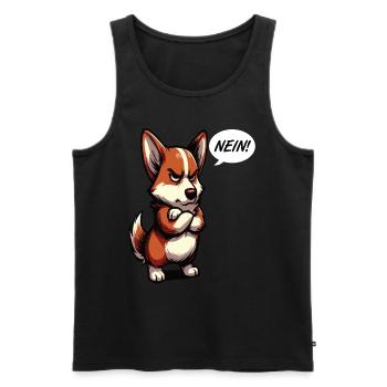 Nein Corgi Corgis Welsh Corgi Corgibesitzer Corgis - Männer Premium Bio Tank Top - Schwarz - Vorne - Michal (187cm)