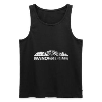 Wanderliebe - (7) - Männer Premium Bio Tank Top - Schwarz - Vorne - Michal (187cm)