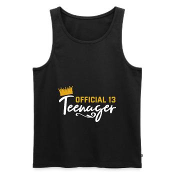 Official Teenager 13 - Männer Premium Bio Tank Top - Schwarz - Vorne - Michal (187cm)