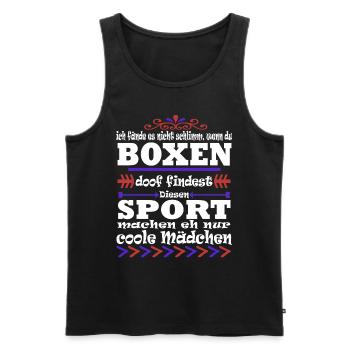 Boxen Mädchensport Hobby Geschenk Boxhandschuhe - Männer Premium Bio Tank Top - Schwarz - Vorne - Michal (187cm)
