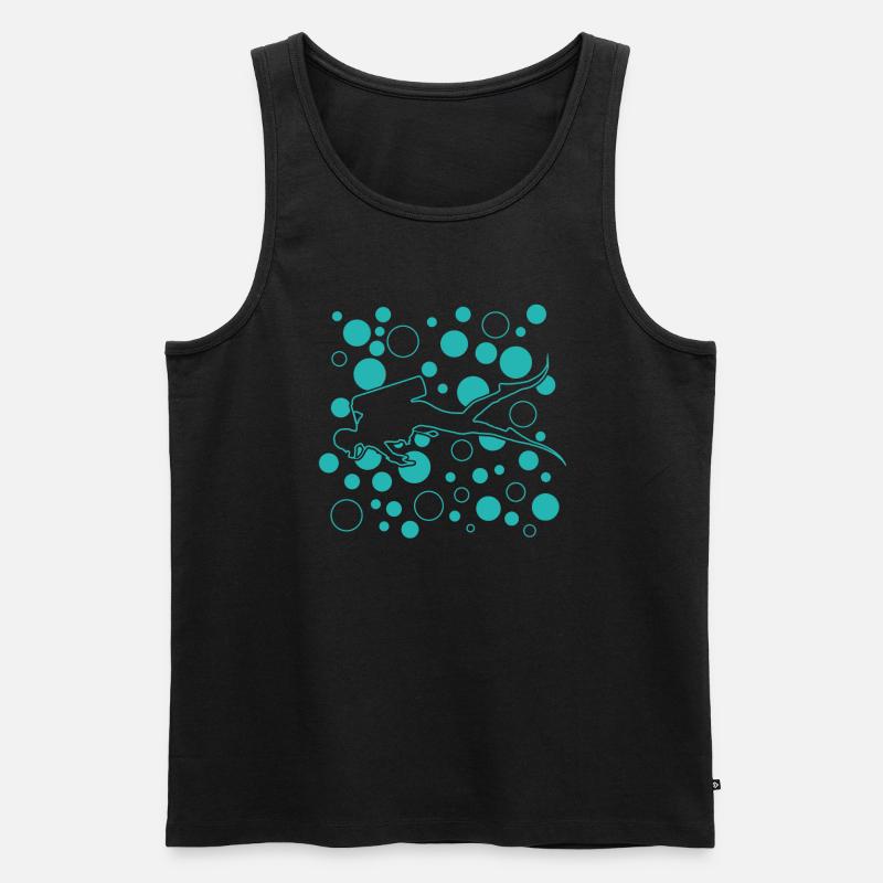 Diving tauchen - Männer Premium Bio Tank Top - Schwarz