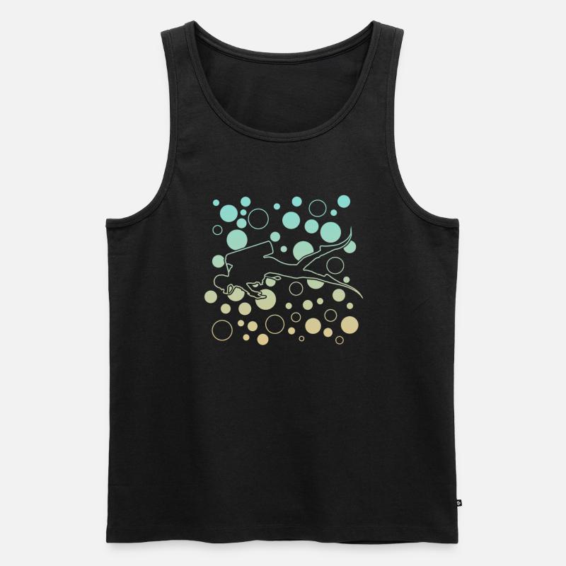 diving scuba diver - Männer Premium Bio Tank Top - Schwarz
