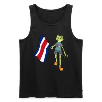 Costa Rica Fan Frog - Men's Premium Organic Tank Top - black - Front - Michal (187cm)