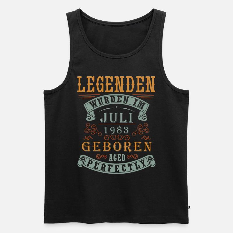 Im Juli Geboren - Männer Premium Bio Tank Top - Schwarz