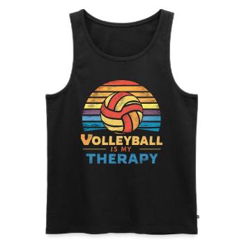 Volley-ball - Débardeur bio Premium Homme - noir - Devant - Michal (187cm)
