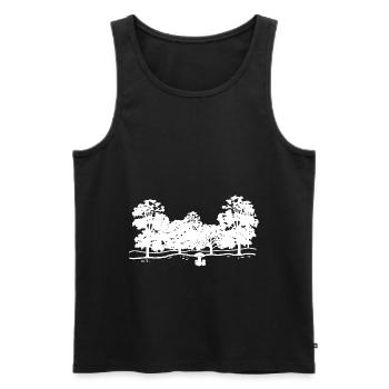 Cueilleur de champignons Champignons Chercheurs de champignons Idée cadeau - Débardeur bio Premium Homme - noir - Devant - Michal (187cm)