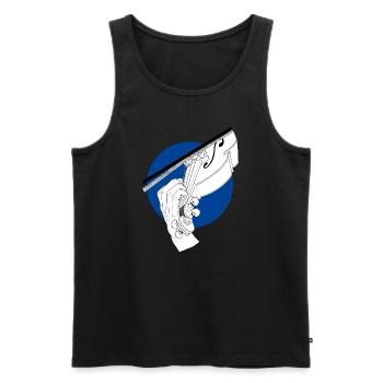 Violin Viola Viola Hand Instrument - Men's Premium Organic Tank Top - black - Front - AI Model Male 178 light (178cm)