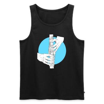 Hand Clarinet Oboe Tárogató - Men's Premium Organic Tank Top - black - Front - Michal (187cm)