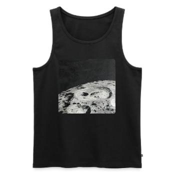 Espace lunaire Luna - Débardeur bio Premium Homme - noir - Devant - AI Model Male 178 light (178cm)