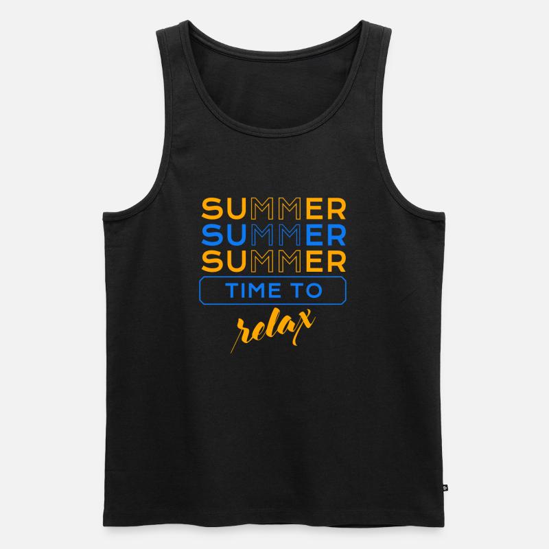 Summer Time to relax EV - Männer Premium Bio Tank Top - Schwarz