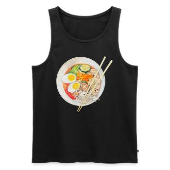 Soupe Ramen, Soupe de nouilles japonaise, Japon, Chine - Débardeur bio Premium Homme - noir - Devant - Michal (187cm)