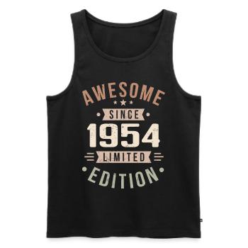 Original 1954 Vintage Vintage anniversaire 1954 - Débardeur bio Premium Homme - noir - Devant - Michal (187cm)