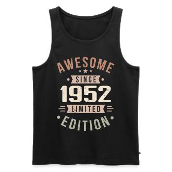 Original 1952 Vintage Vintage Birthday 1952 - Men's Premium Organic Tank Top - black - Front - Michal (187cm)